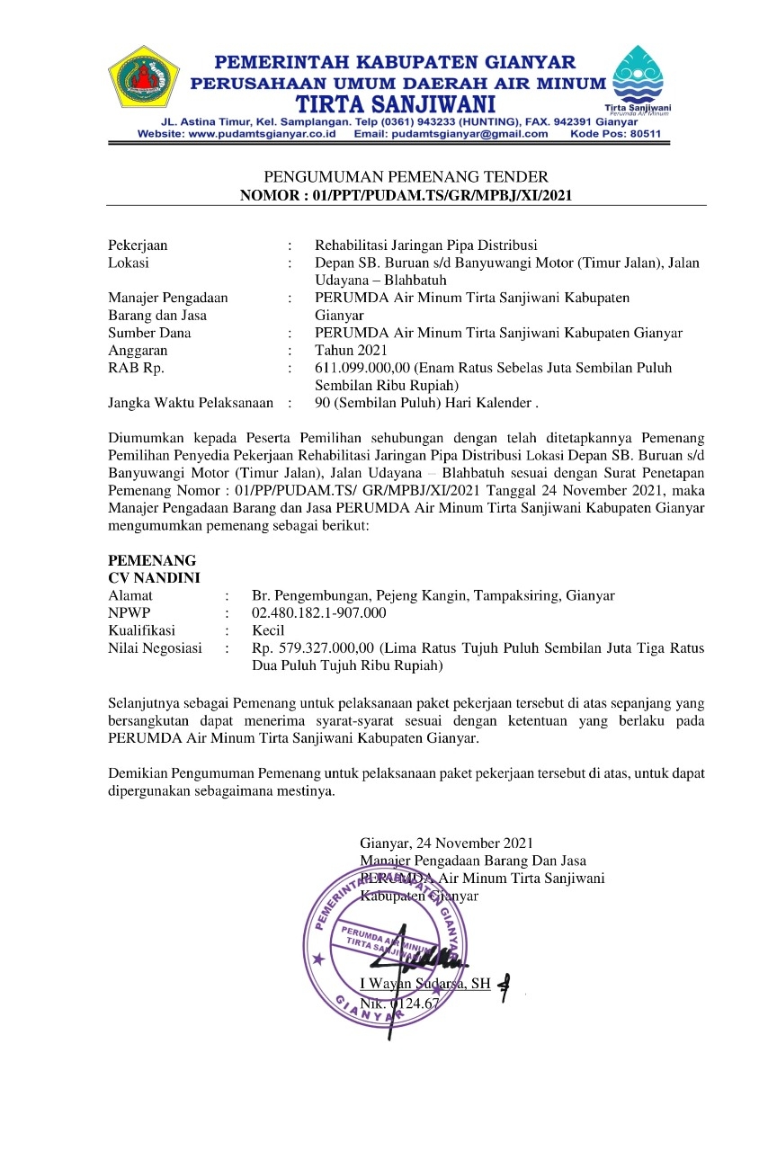 Info berita,Layanan PDAM,Kegiatan PDAM,gangguan layanan pdam,Berita PDAM,PERUMDA AMTS,PERUMDA AMTS Kabupaten Gianyar